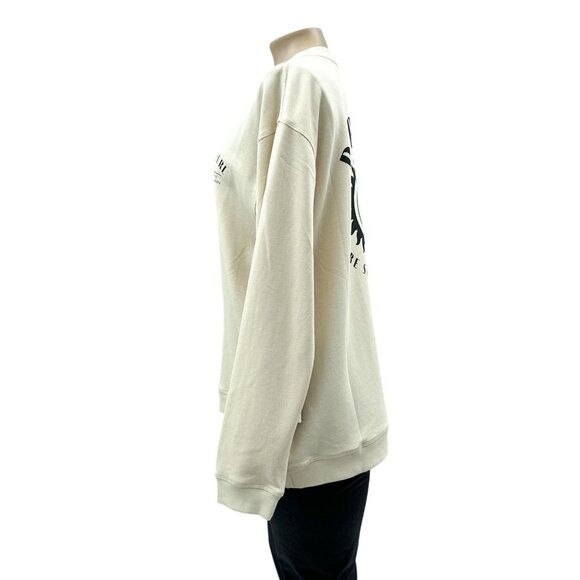 Ripcurl Run Swim Leisure Fleece Sweatshirt Long Sleeve Oversized Off White S NWT - Picture 14 of 16